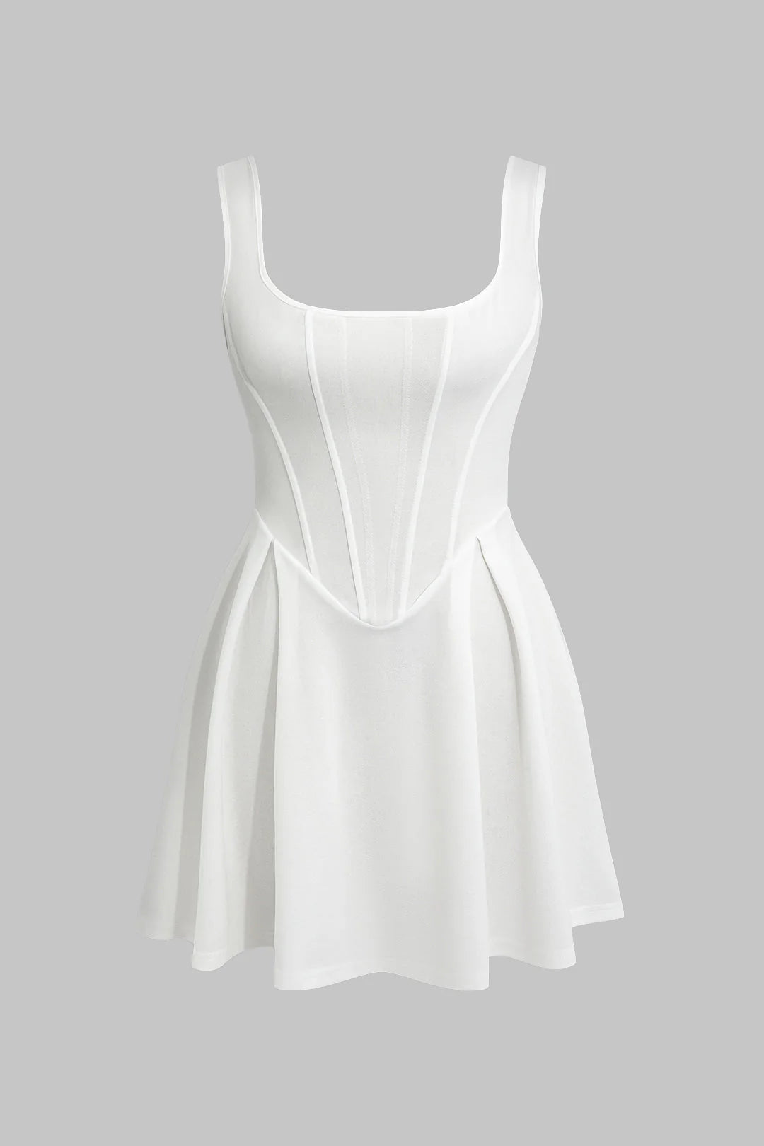 Corset Ruched Tank Sleeveless Mini Dress